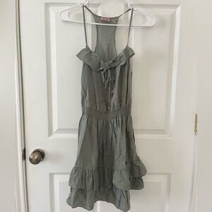 Juicy Couture Ruffle Dress in Soft Green